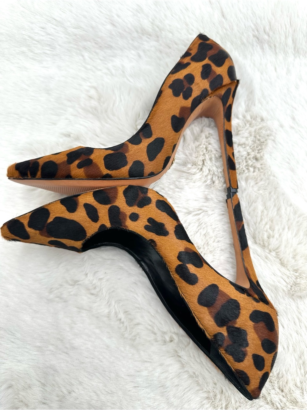 Schutz Lola‎ Leopard Pumps Size 8 NWT Pointed Toe Stiletto Heels - Picture 8 of 11